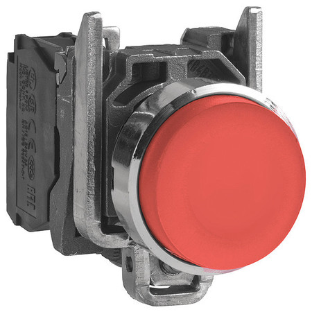 SCHNEIDER ELECTRIC Push-button, 22 mm, 1NO, Red XB4BL41