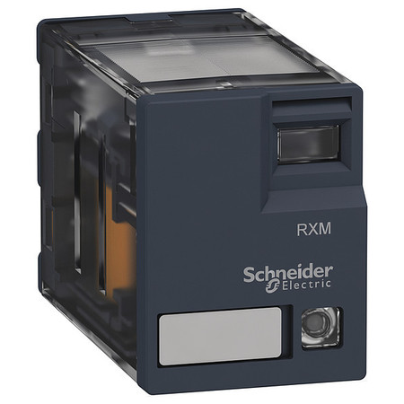 SCHNEIDER ELECTRIC Relay, 110V DC Coil Volts, Square, 14 Pin, 4PDT RXM4GB3FD