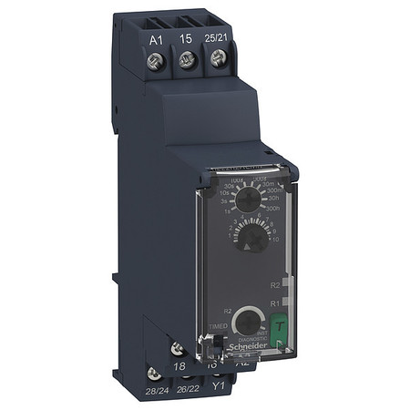 SCHNEIDER ELECTRIC Time Delay Relay, 24 to 240V AC/DC RE22R2ACMR