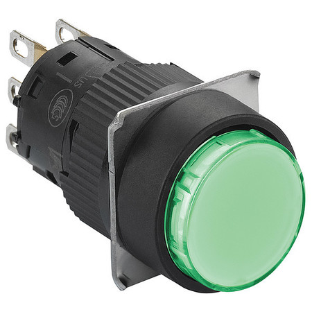 SCHNEIDER ELECTRIC Illuminated Push Button, 16 mm, SPDT, Green XB6EAW3B1P