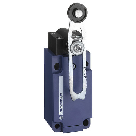 TELEMECANIQUE SENSORS Limit switch, Adjustable Roller Lever, Rotary, 1NC/1NO, 3A @ 240V AC, Actuator Location: Side XCKS541H7