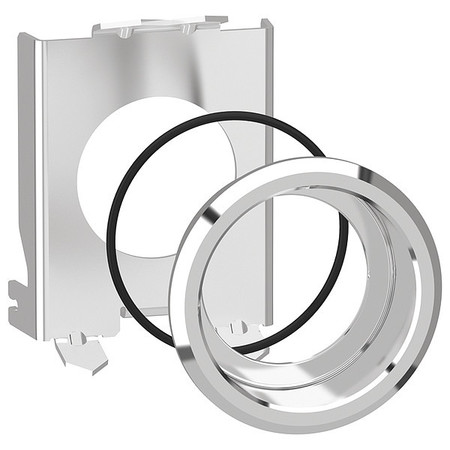 SCHNEIDER ELECTRIC Flush Mounting Kit, 30 mm, Chrome, Metal ZB4BZ022