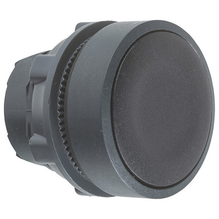 SCHNEIDER ELECTRIC Pushbutton Head, 22 mm, Black ZB5AA2TQ