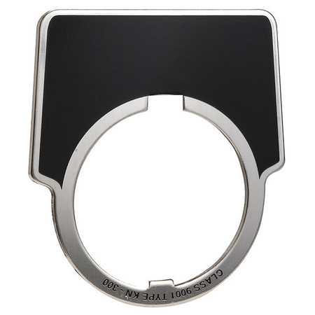 Schneider Electric Legend Plate, Silver/Black, Half-Round 9001KN399