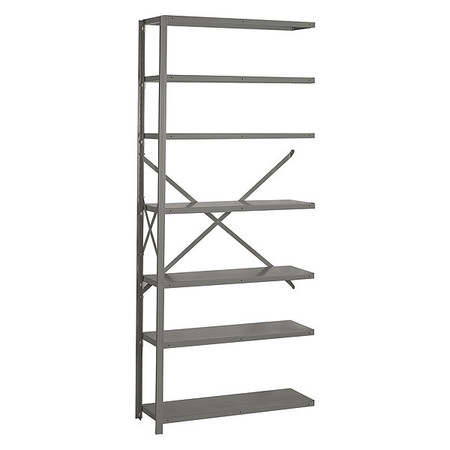 LYON Metal Shelving, 84" H, 36" W, Gray DD8030H