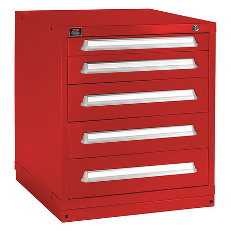 LYON ModDrwrCab, 59.25"x30"x28", Red, 5Drwr HHM353030000BIL