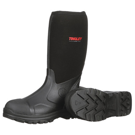 TINGLEY Rubber Boot, Men's, 11, Knee, Black, PR 87151