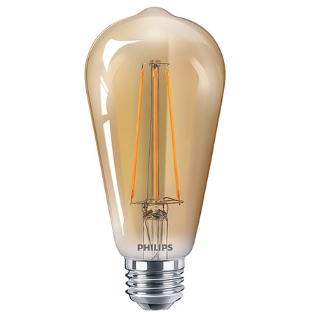 Schelden expositie Gasvormig Philips LED Bulb, ST19,2000K, 350 lm, 5W 5ST19/VIN/820/E26/CL/GL/DIM 4/1FBH  T20 | Zoro