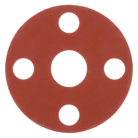 Zoro Select Full Face Silicone Flange Gasket for 1-1/4" Pipe, 1/16" Thick, #150 BULK-FG-1514