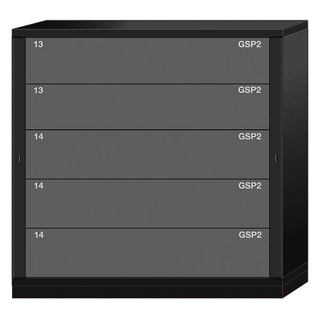 LYON Gear Locker, Black, Powder Coated Finish, 59 5/8 W, 28 1/4 in D, 59 1/4 in H KKN6860300WPNI