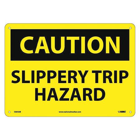 NMC Caution Slippery Trip Hazard Sign, C605AB C605AB