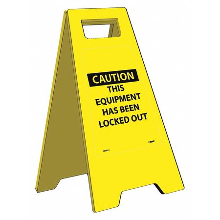 NMC Caution This Equipment Has Been Locked Out Heavy Duty Floor Stand HDFS211