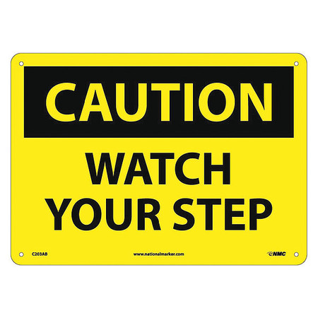 NMC Caution Watch Your Step Sign, C203AB C203AB