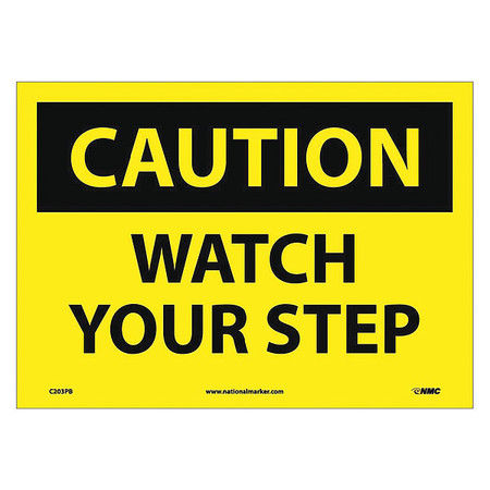 Nmc Caution Watch Your Step Sign, C203PB C203PB