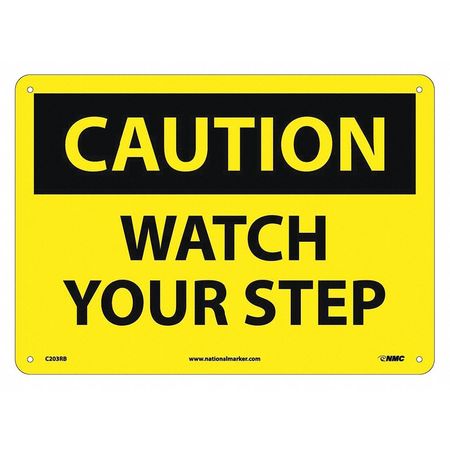 NMC Caution Watch Your Step Sign, C203RB C203RB