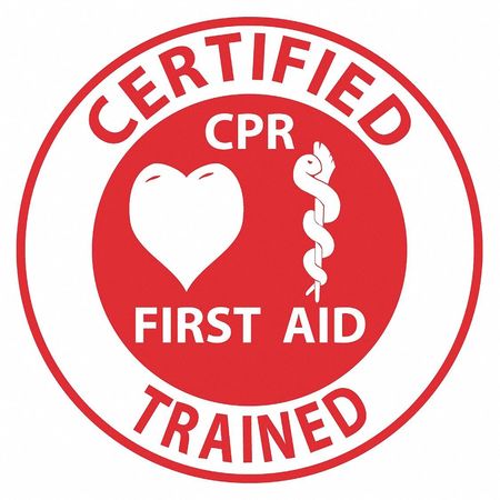 NMC Certified CPR First Aid Trained Label, Pk25 HH65R