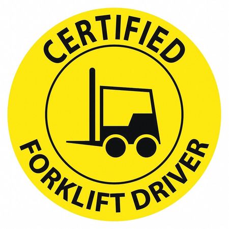 NMC Certified Forklift Driver Label, Pk25, Width: 2" HH66R