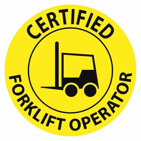 NMC Certified Forklift Operator Hard Hat Label, Pk25 HH67