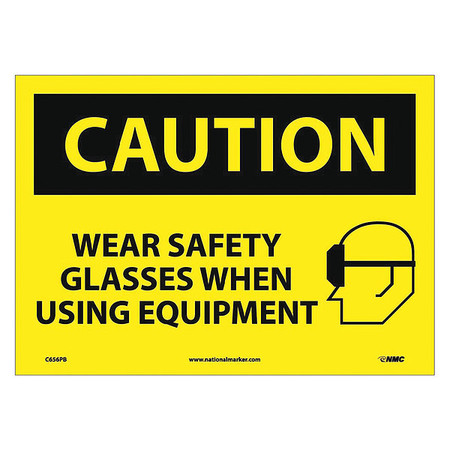 NMC Caution Wear Safety Glasses When Using Equipment Sign C656PB