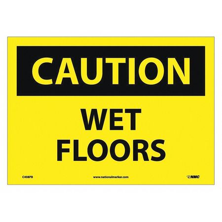 NMC Caution Wet Floors Sign, C408PB C408PB