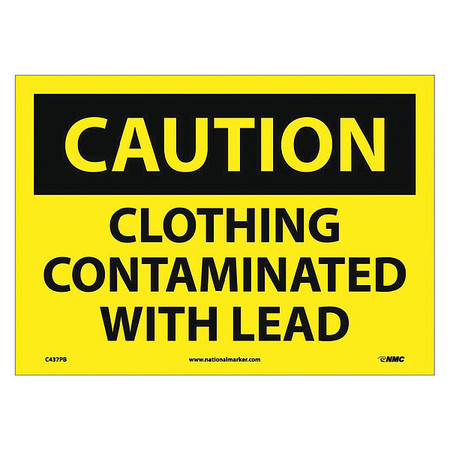 NMC Clothing Contaminated With Lead Sign, C437PB C437PB