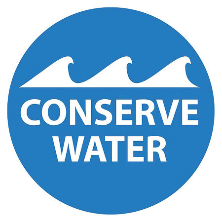 NMC Conserve Water Hard Hat Emblem, Pk25 HH93