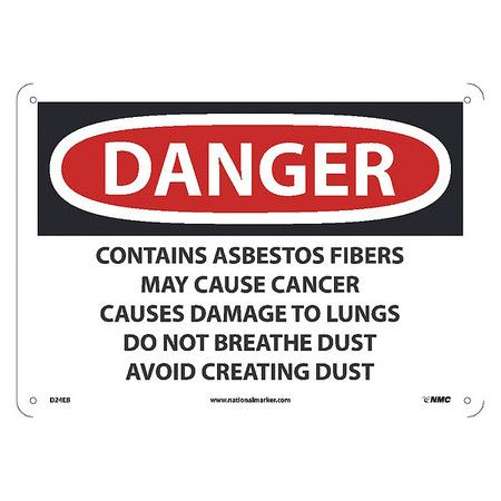 NMC Contains Asbestos Fibers May Cause Cance, D24EB D24EB