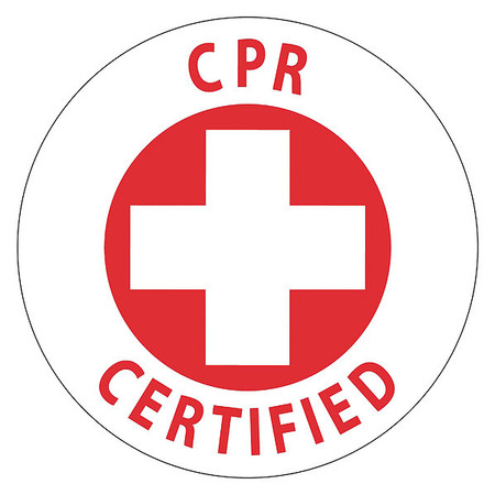 NMC CPR Certified Hard Hat Emblem, Pk25, Material: Reflective Vinyl Sheeting HH22R