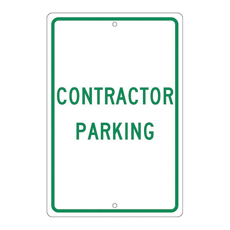 NMC Contractor Parking Sign, TM50H TM50H