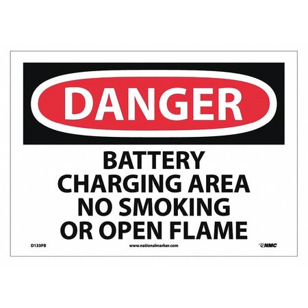 NMC Danger Battery Charging Area Sign, D133PB D133PB