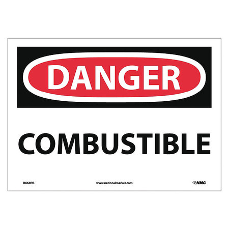 NMC Danger Combustible Sign, D660PB D660PB