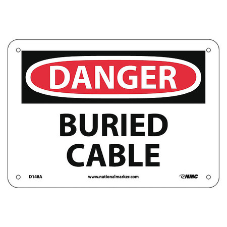 NMC Danger Buried Cable Sign, D148A D148A