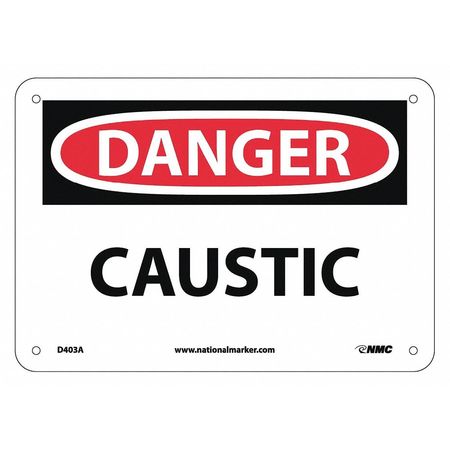 NMC Danger Caustic Sign, D403A D403A