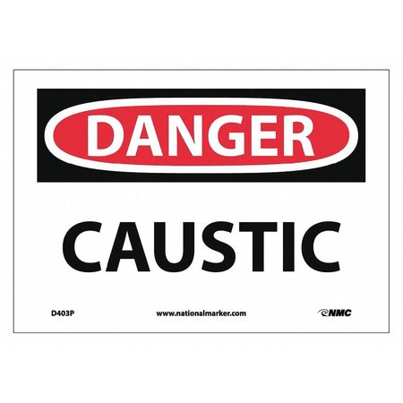 Nmc Danger Caustic Sign, D403P D403P