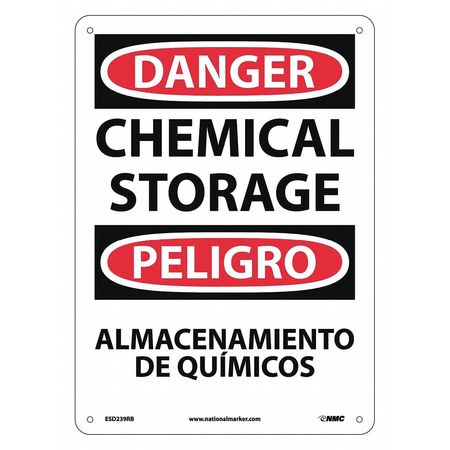 NMC Danger Chemical Storage Sign - Bilingual, ESD239RB ESD239RB