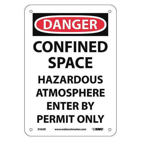 NMC Danger Confined Space Permit Required Sign, D163R D163R