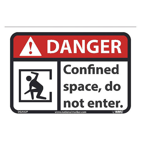 NMC Danger Confined Space Do Not Enter, DGA82P DGA82P