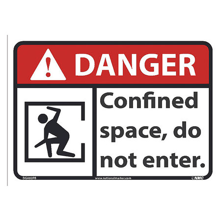 NMC Danger Confined Space Do Not Enter, DGA82PB DGA82PB