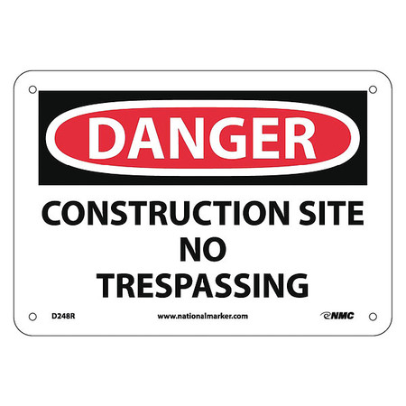 NMC Danger Construction Site No Trespassing Sing D248R