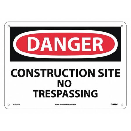 NMC Danger Construction Site No Trespassing Sing D248AB