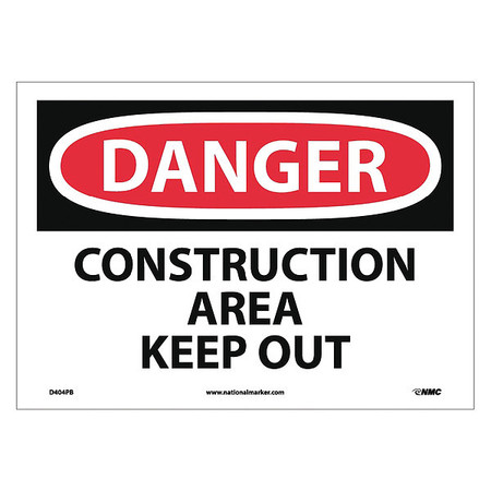 NMC Danger Construction Area Keep Out Sign D404PB