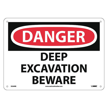 NMC Danger Deep Excavation Beware Sign, D256RB D256RB