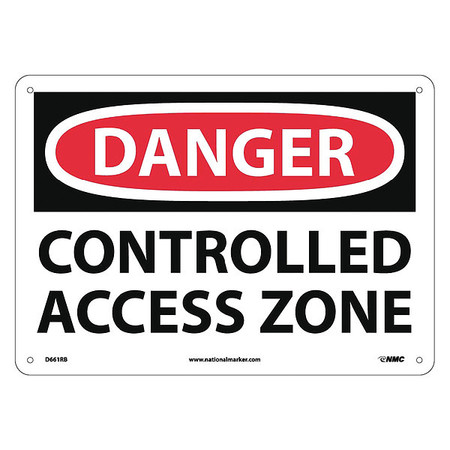 NMC Danger Controlled Access Zone Sign, D661RB D661RB