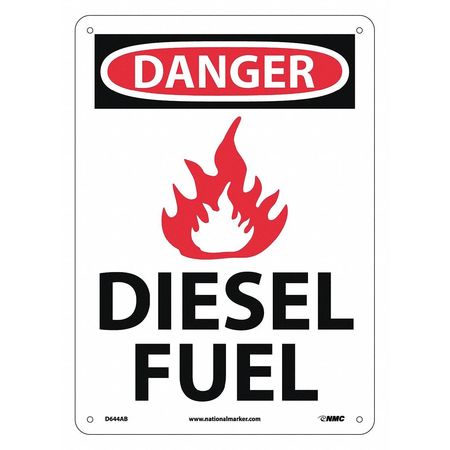 NMC Danger Diesel Fuel Sign, D644AB D644AB