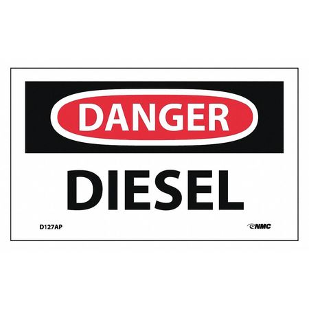 NMC Danger Diesel Label, Pk5 D127AP