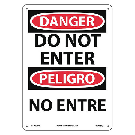NMC Danger Do Not Enter Sign - Bilingual, ESD104AB ESD104AB