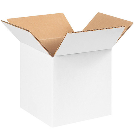 Zoro Select Corrugated Boxes, 5" x 5" x 5", White, 25/Bundle 22XL92