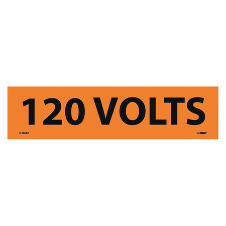 NMC VOLTAGE MARKER, PS VINYL, 120 VOLTS, 2-1/4X9, PK25 JL2003O