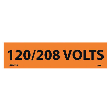 NMC Electrical Marker, 120/208 Volts, Pk25 JL22037O