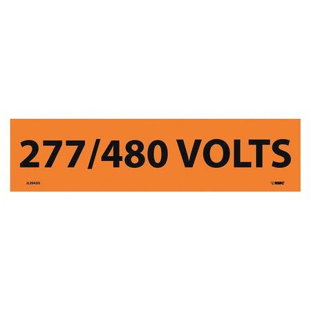 NMC Electrical Marker, 277/480 Volts, Pk25 JL2042O